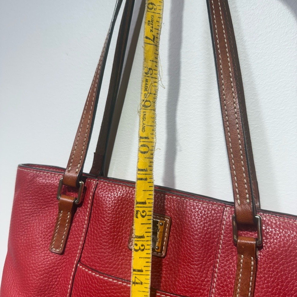 Dooney & Bourke Red Leather Handbag Excellent Condition 12” Strap Drop - Picture 7 of 15